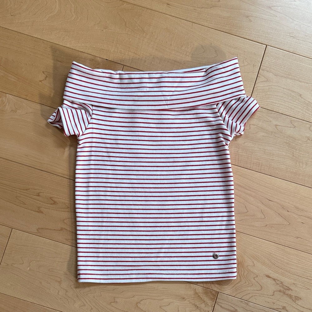 Zara Kids Red and White Striped Top